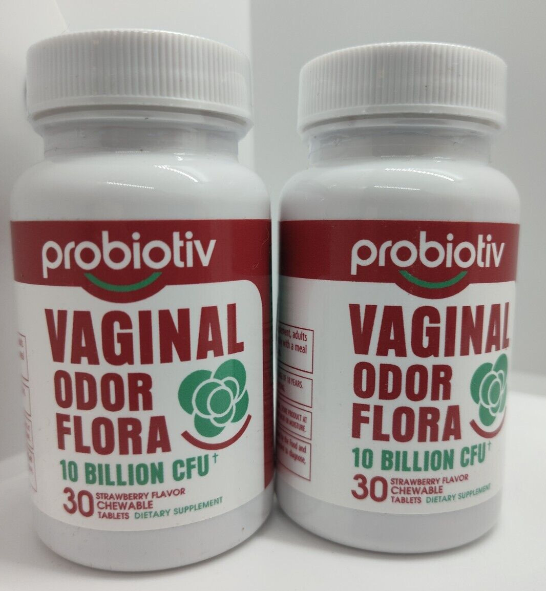 {2 Pack} Chewable Female Vaginal Probiotics 10 Billion CFU Organic Exp 7/2026
