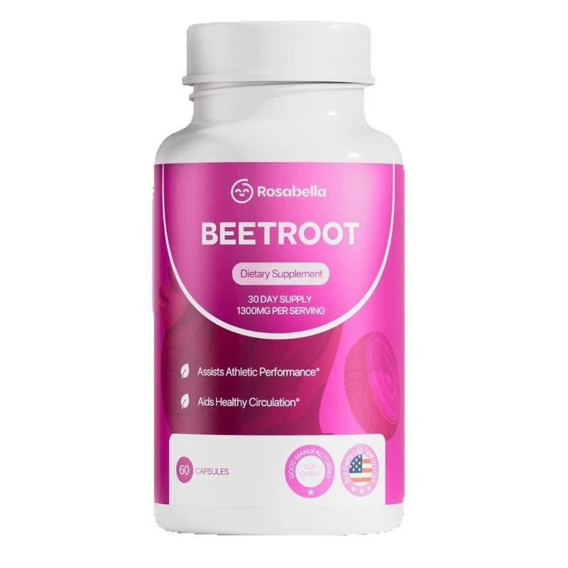 Rosabella Organic Beet Root Capsules for Circulation and Vitality Support60ct