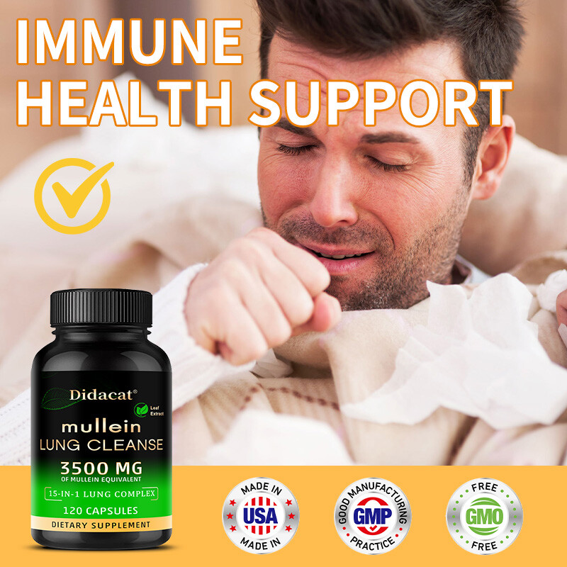 Mullein Leaf Extract 3500mg ,support Lung Cleanse Respiratory ,120 Capsules.