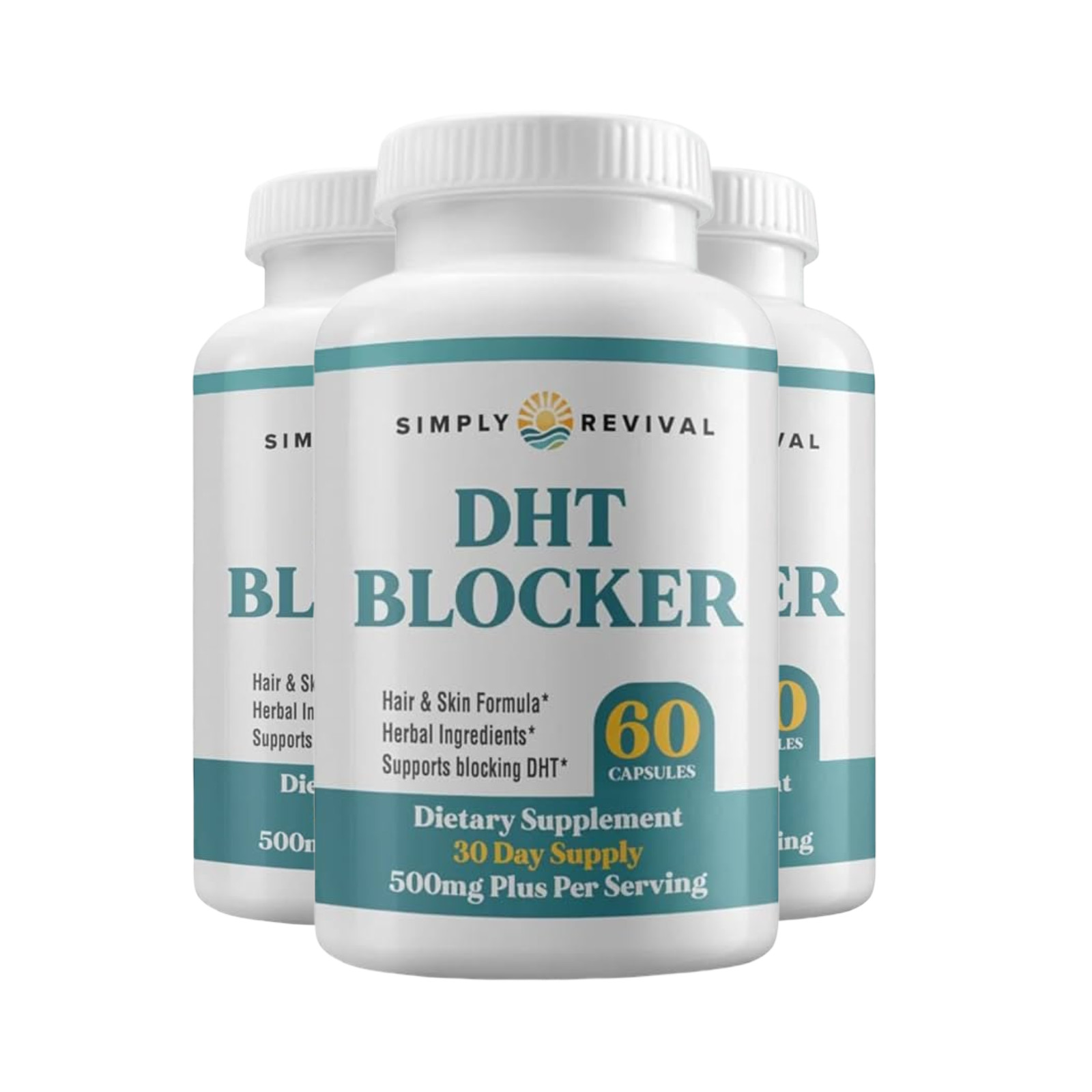 3-Pack Simply Revival DHT Blocker – Promote Healthy Hair Growth – Capsules 180