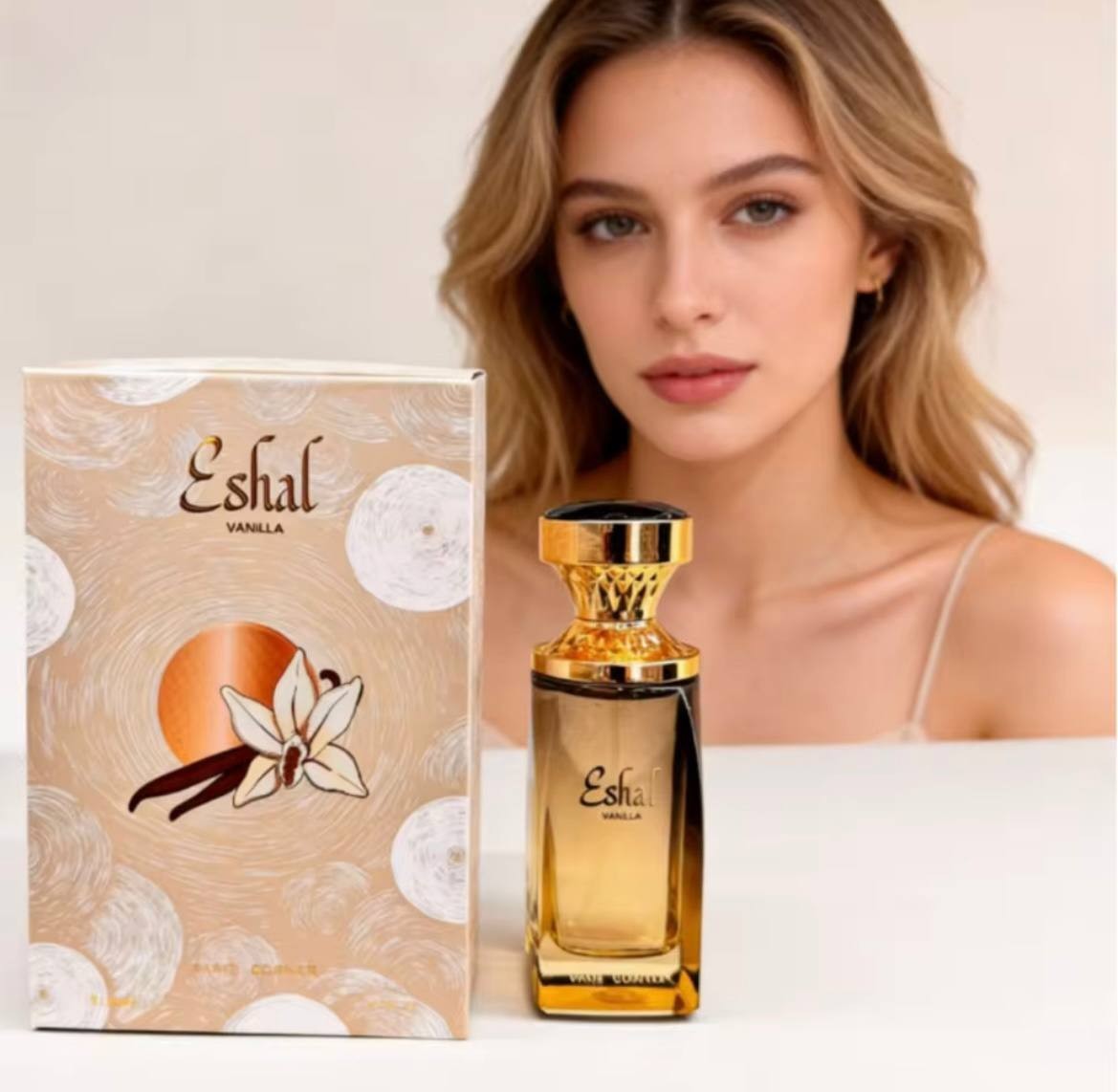 Paris Corner Eshal Vanilla EDP 3.4 Fl Oz Perfume for Women Sweet, Warm, Sensual