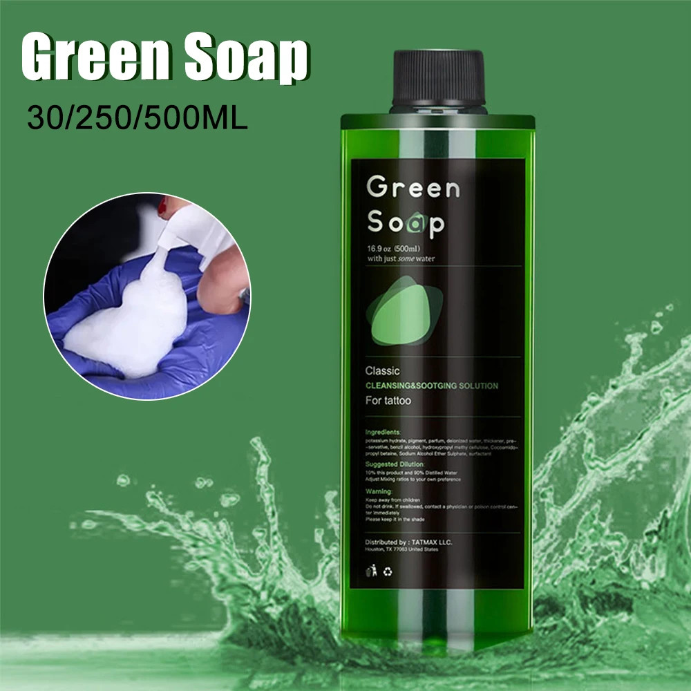 Ultra Concentrated Tattoo Green Soap Cleaning Kit with 150ml Foaming Bottle