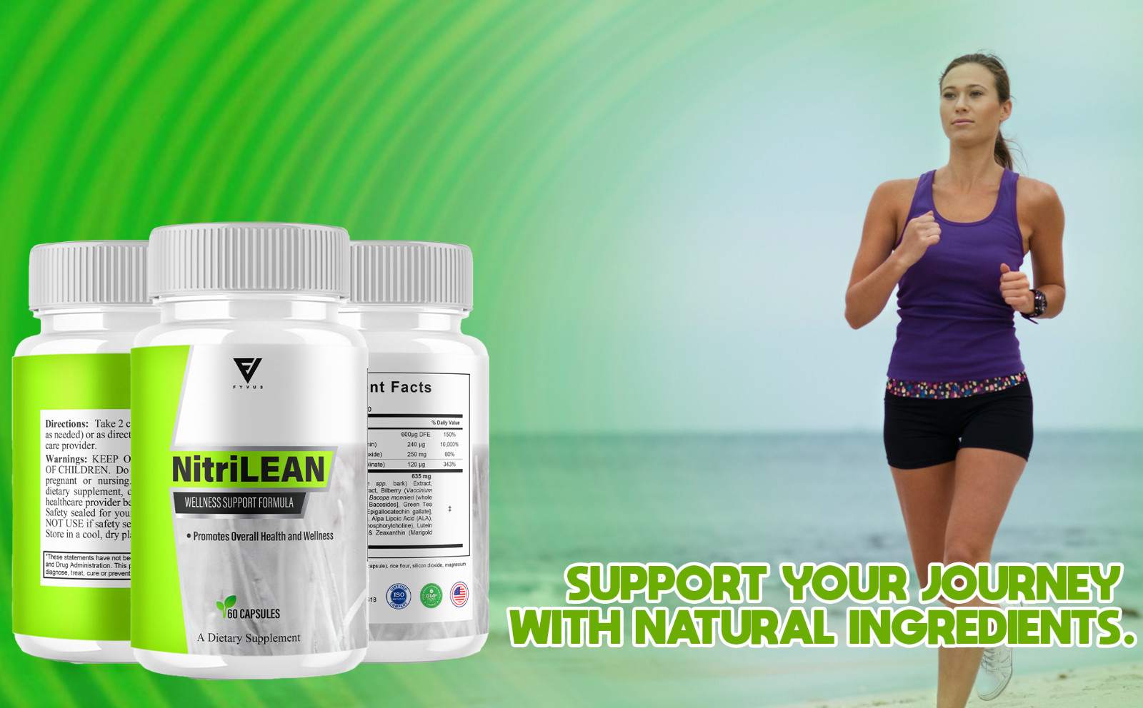 (3 Pack) Nitrilean Capsules Nitri Lean Wellness Supplement Pills (180 Capsules)