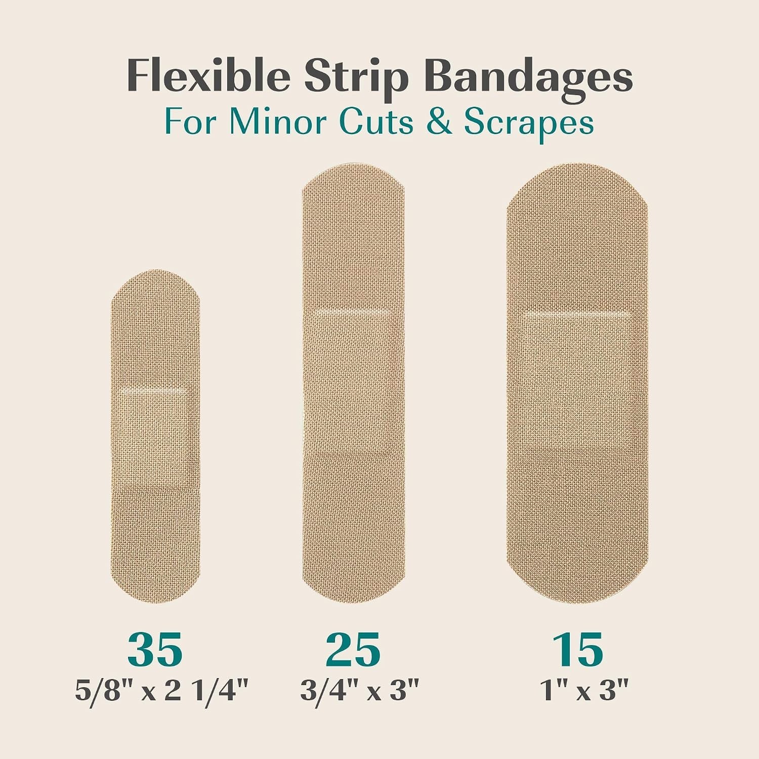 Biodegradable Bamboo Bandages – PFAS Free, 75 Count for Eco-Conscious First Aid