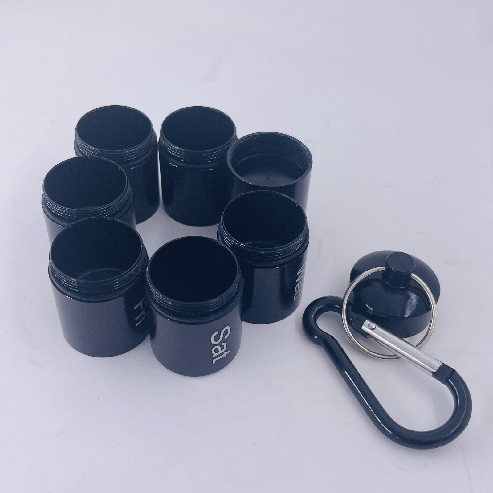Survival EDC Waterproof Pill Box Case Capsule Seal Bottle Container Bottle Alloy