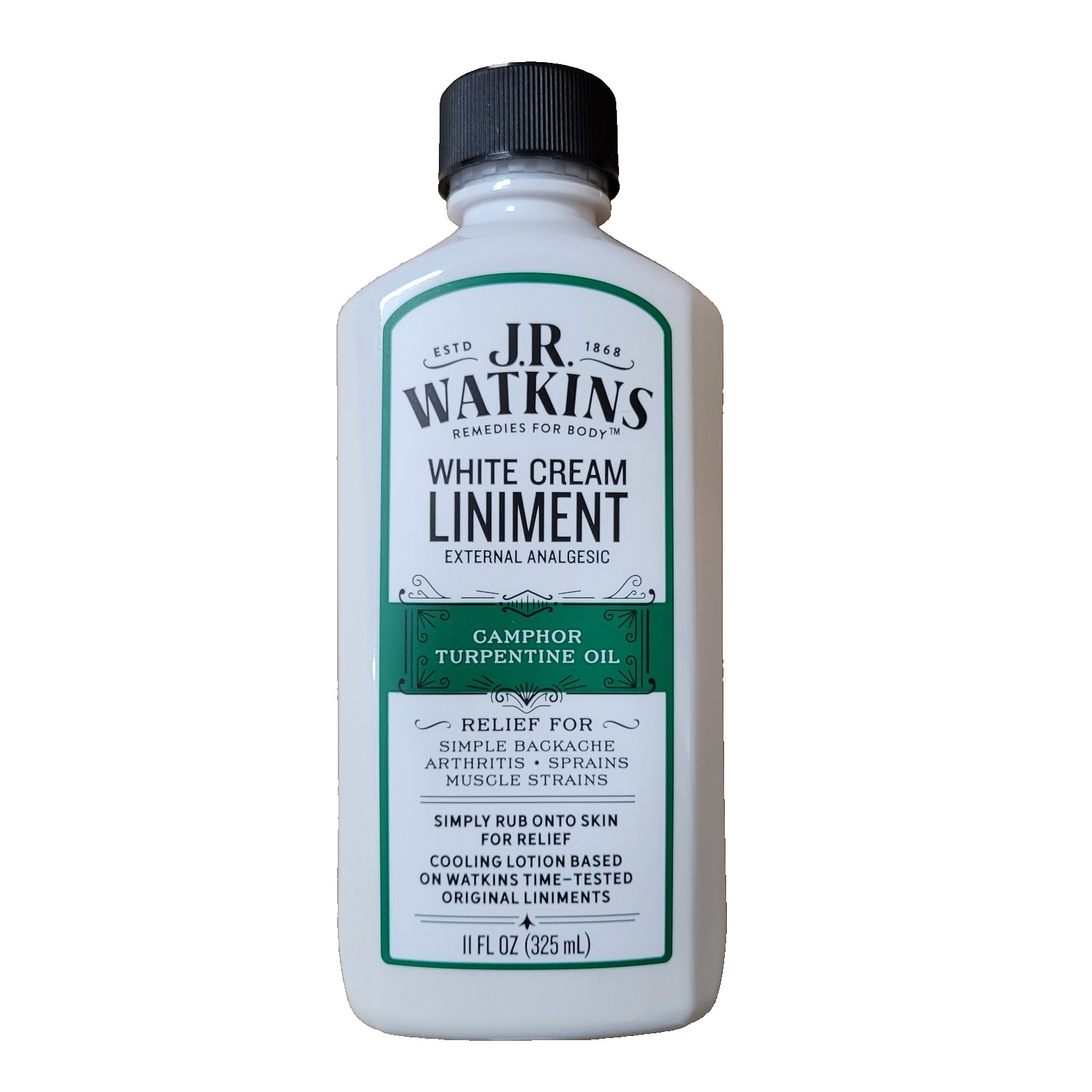 JR Watkins White Cream Liniment External Analgesic Sealed/New 11 Oz Pain Relief
