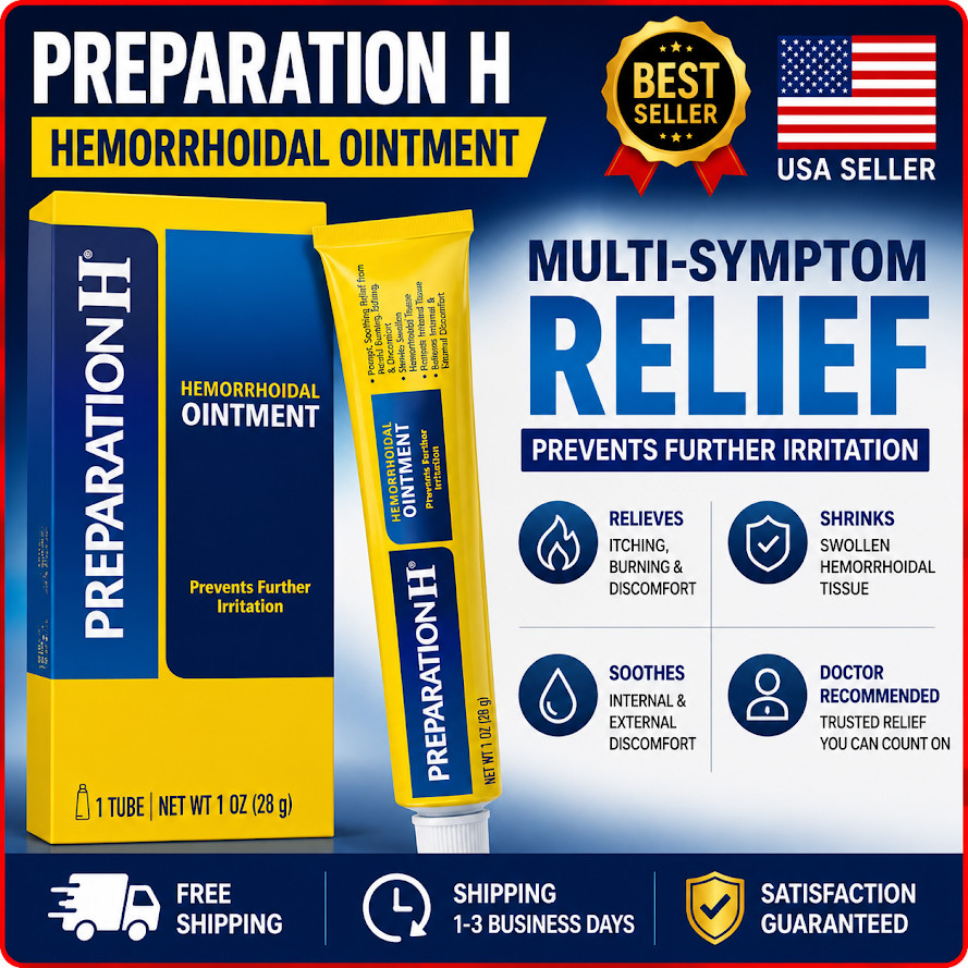 Preparation H Hemorrhoid Ointment, Itching, Burning and Discomfort Relief-1 Tube