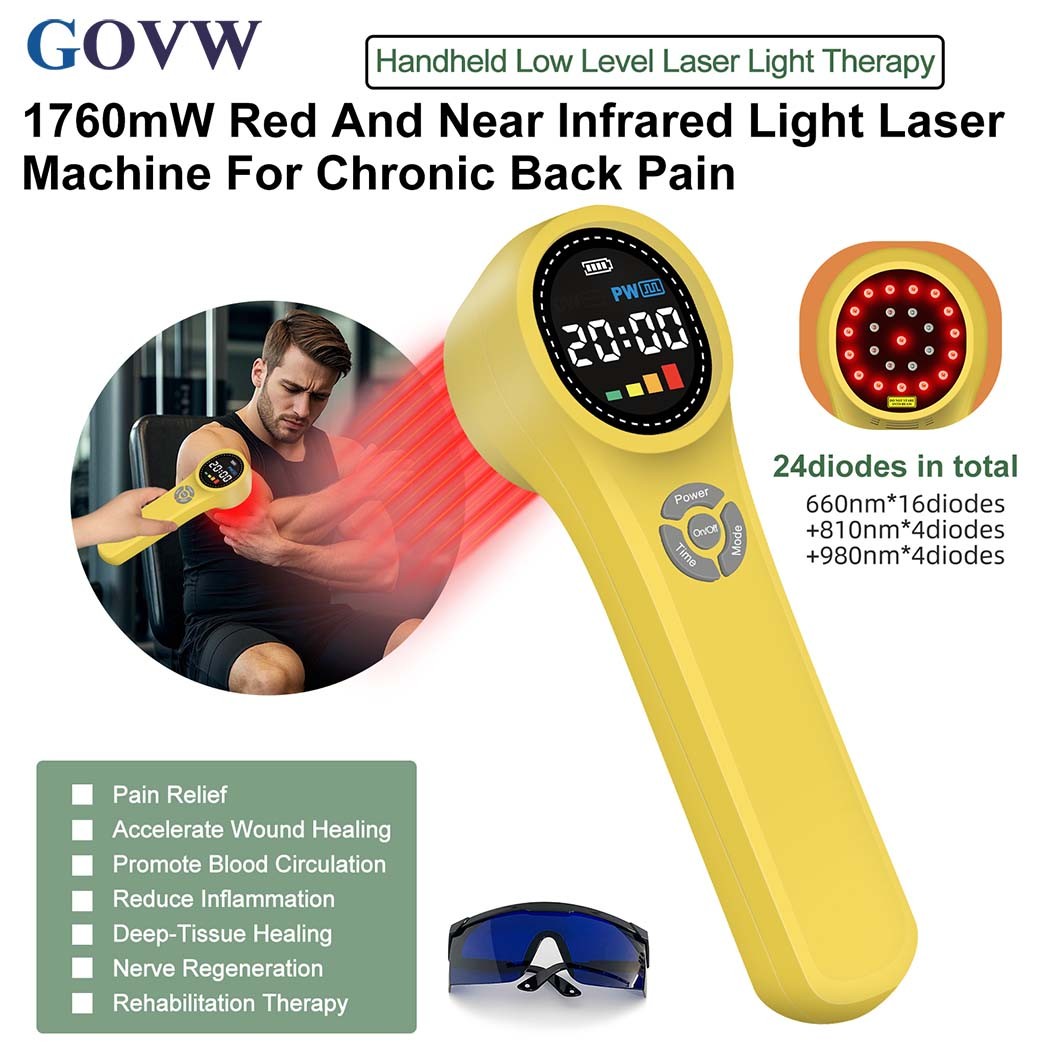 Adjustable 1760mW Laser Therapy Device for Human Muscle Sprains Sports Injuries
