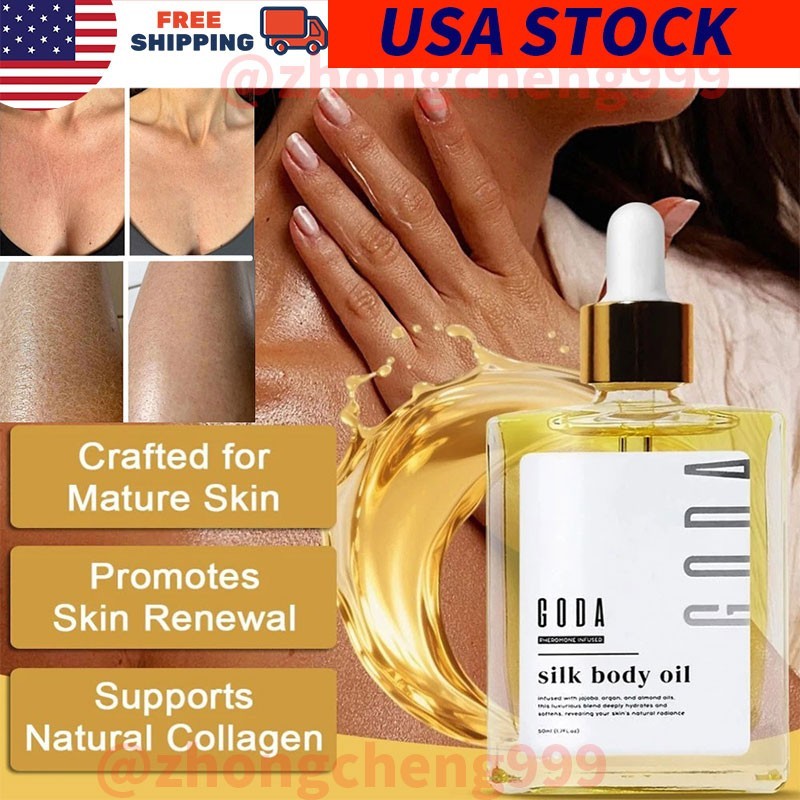 GODA Silk Body Oil,Silk Body Oil,Goda Perfume Oil,Bath & Shower Oil Smooth 50ML