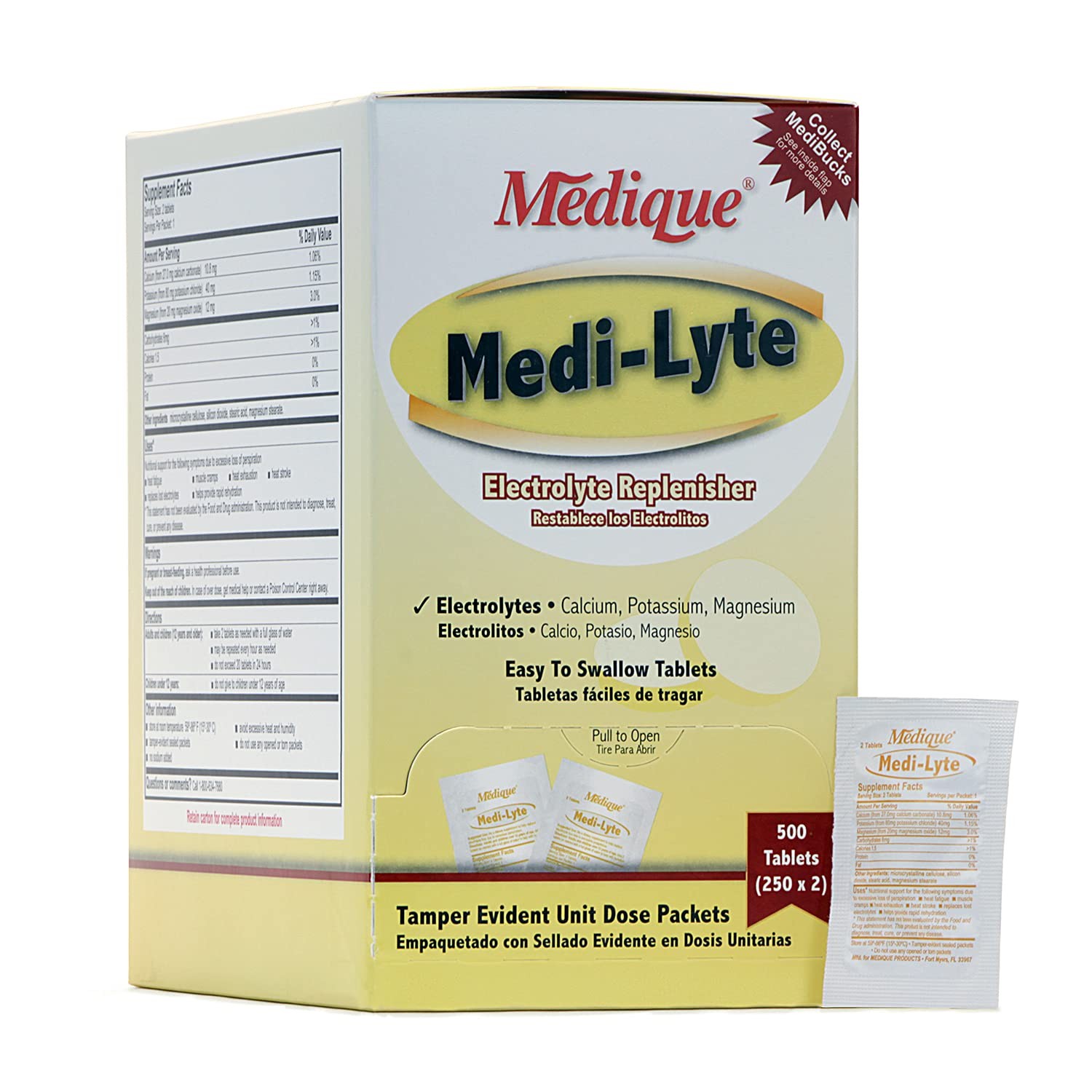 Medique Electrolyte Replacement Tablets Pack Of 500 Easy To Swallow Relief