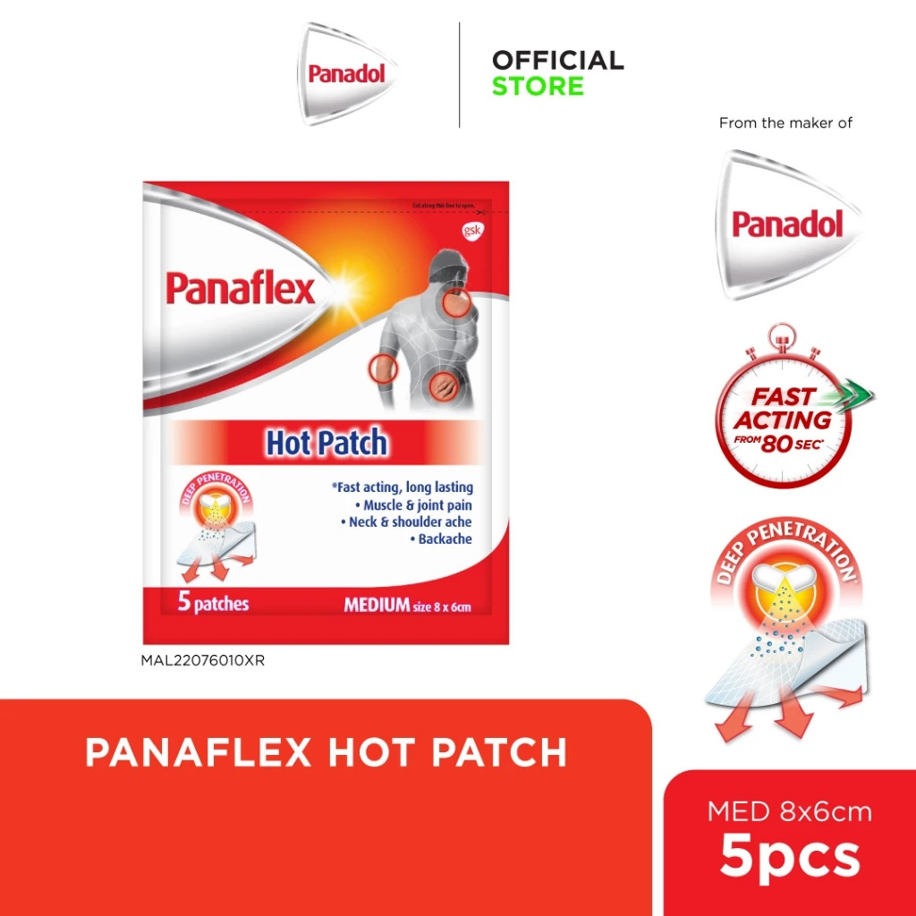 10 Packs Panaflex Hot Patch For Fast & Effective Body Pain Relief (5’s)
