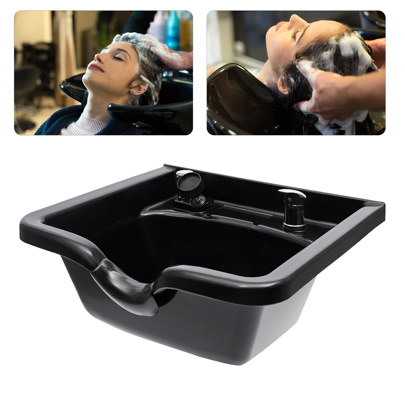 ABS Wall Mount Shampoo Bowl Backwash Station Salon Spa Beauty Furniture