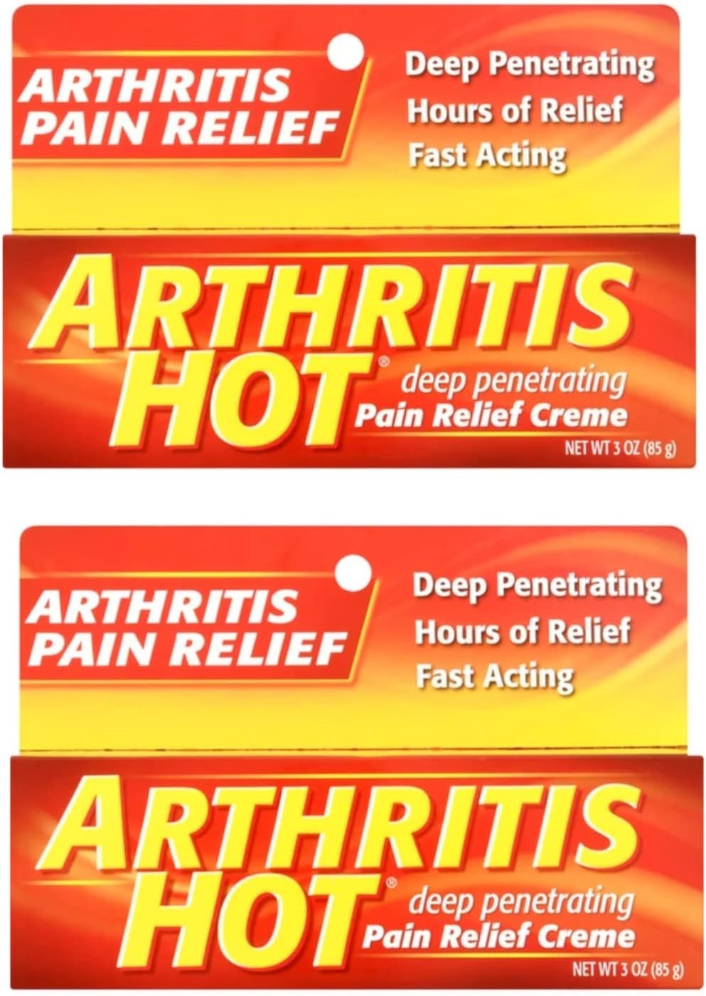 Arthritis Hot Pain Relief Creme 3 oz Pack of 2