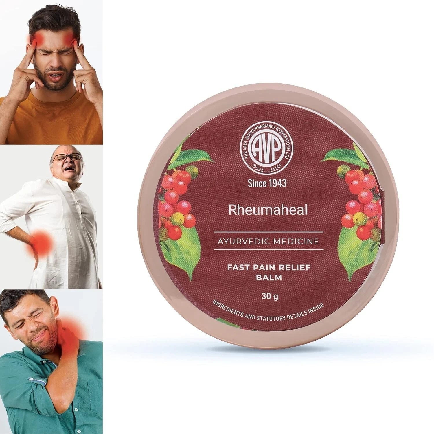 Rheumaheal Ayurvedic Pain Relief Balm for Back Neck Head Joints Fast Relief 30gm