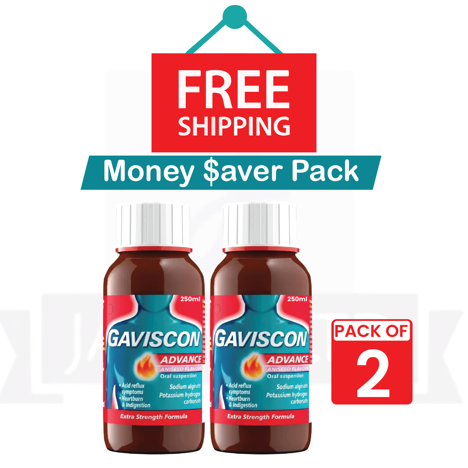 2 PACK OF GavI$con Advance Aniseed (250ML) – FREE DELIVERY – EXP – (02/2027)