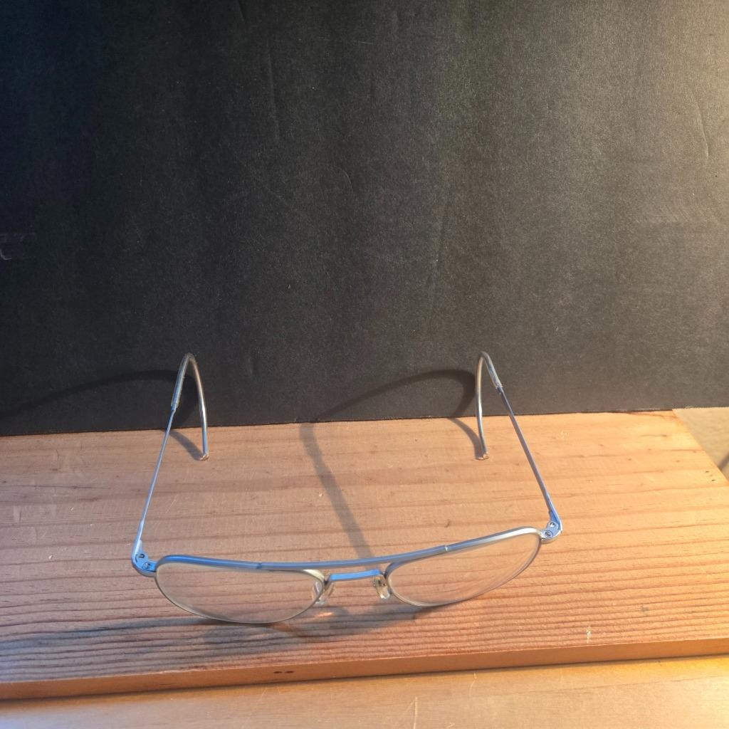 RARE 1960s VIETNAM COMMAND AO USA PILOT OFFICER SILVER GLASSES EYEGLASSES