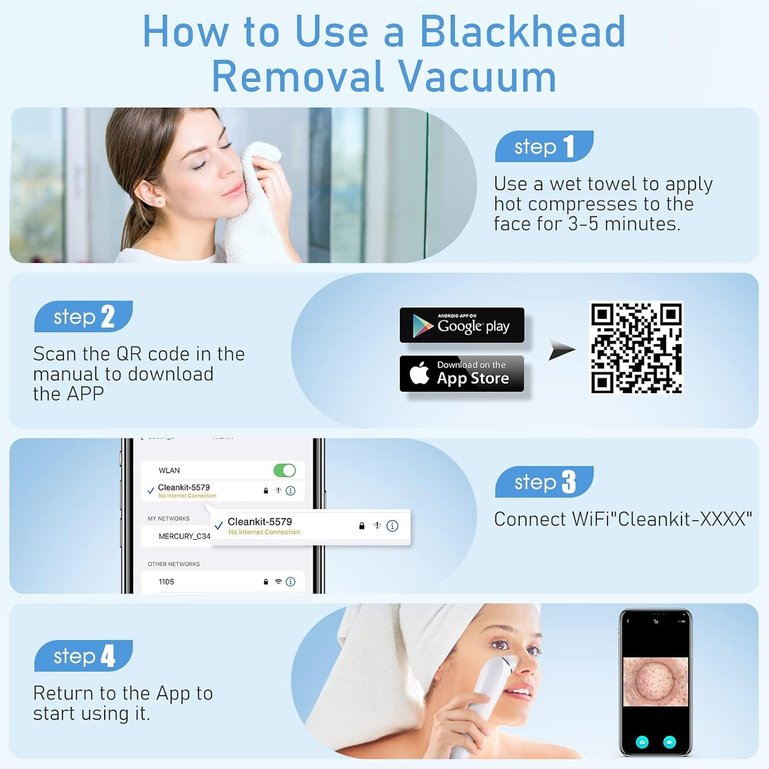 Blackhead Remover Vacuum, USB Interface Type Pore Vacuum, Black Head Extractions
