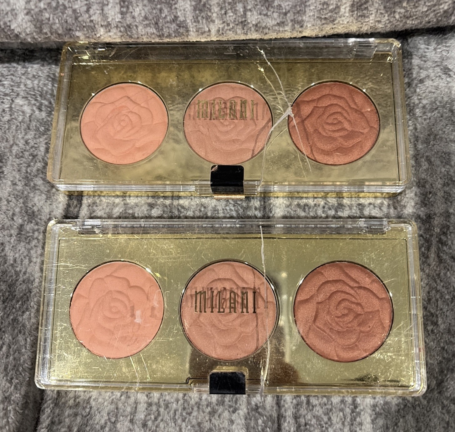 MILANI Rose Powder Blush .42 Oz Cracks On Package- 2 Pack – Read Description