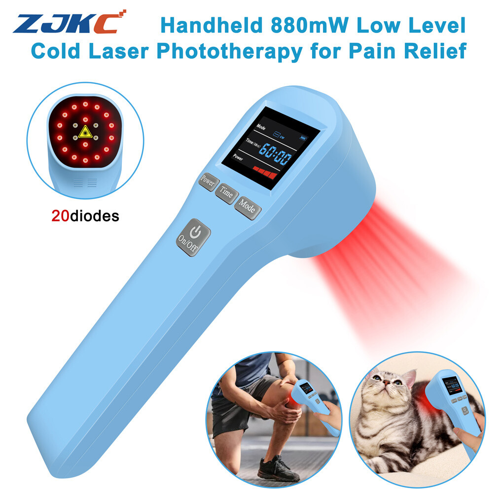 880mW LLLT Cold Laser Therapy Low Level Laser Device for Pain Relief 650nm+808nm