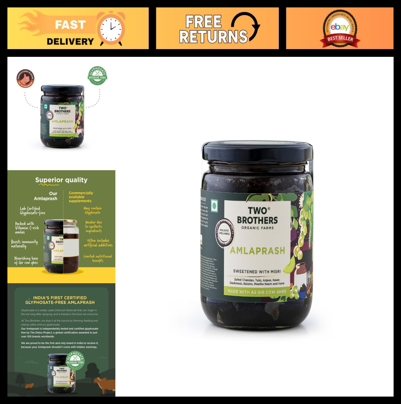 Immunity Booster Chyawanprash with Amla & 40+ Herbs, Anti-Oxidant, 500g