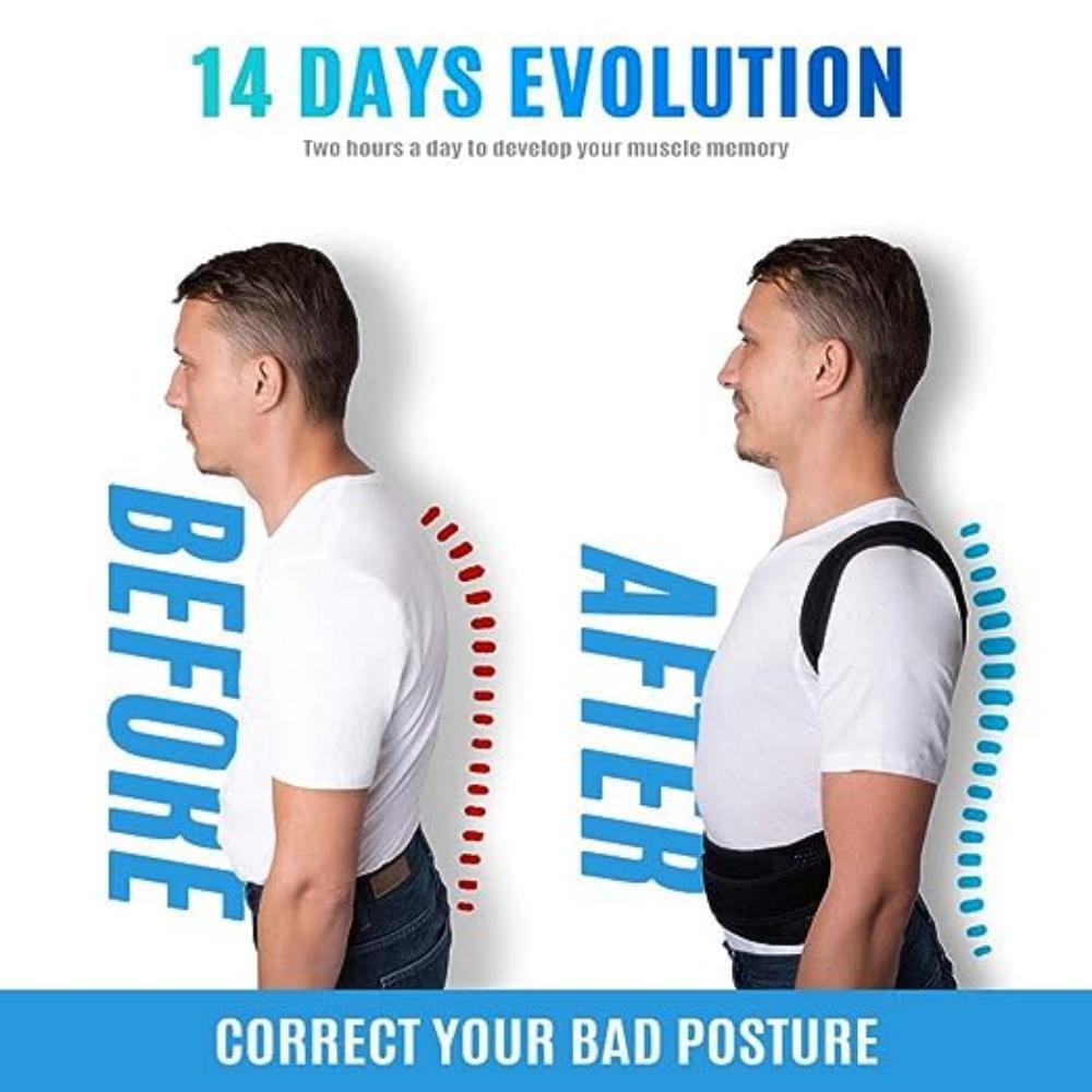 Posture Corrector For Men Premium Adjustable Upper Back Straightener easy to use