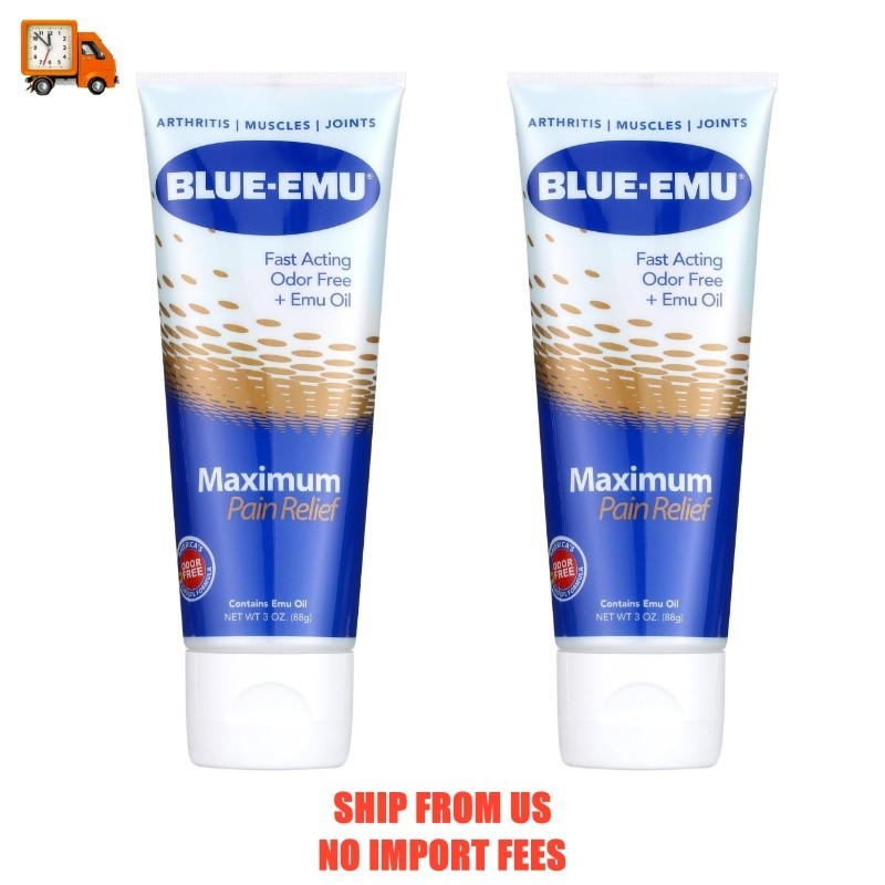 (2 pack) Blue-Emu Maximum Pain Relief Cream for Arthritis, 10% Trolamine Salicyl