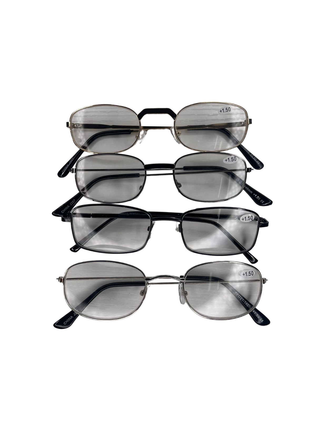 READING GLASSES 8 PACK , CLASSIC METAL READER, UNISEX MEN WOMEN STYLE BULK