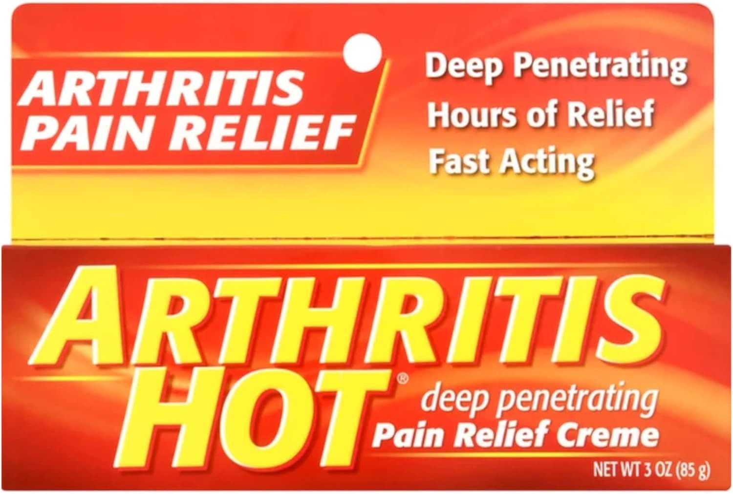 Arthritis Hot Pain Relief Creme 3 oz Pack of 2
