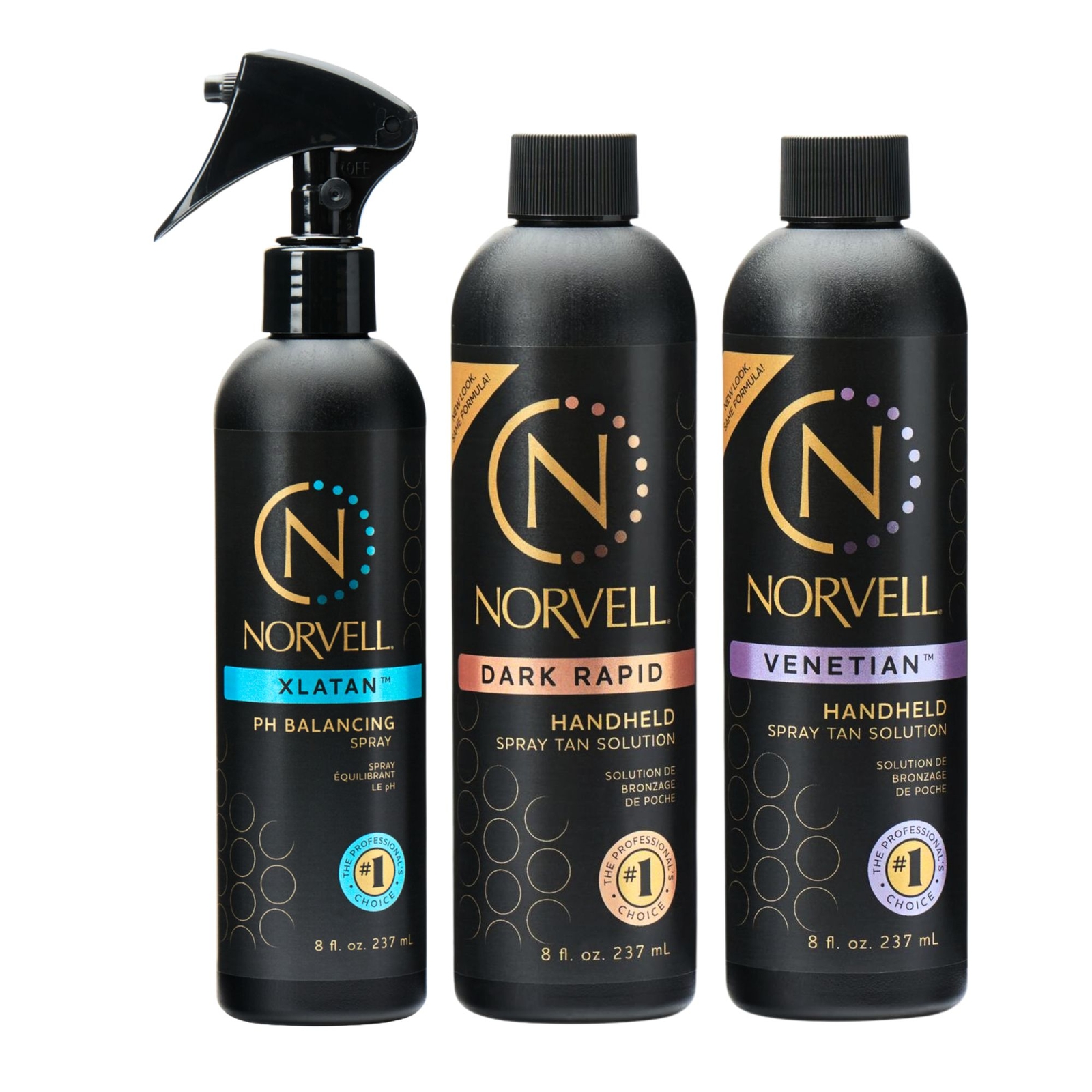 Fascination Spray Tanning Kit Machine with Tanning Solution and Prep Spray Black